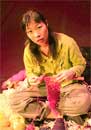 Photo of Kristina knitting